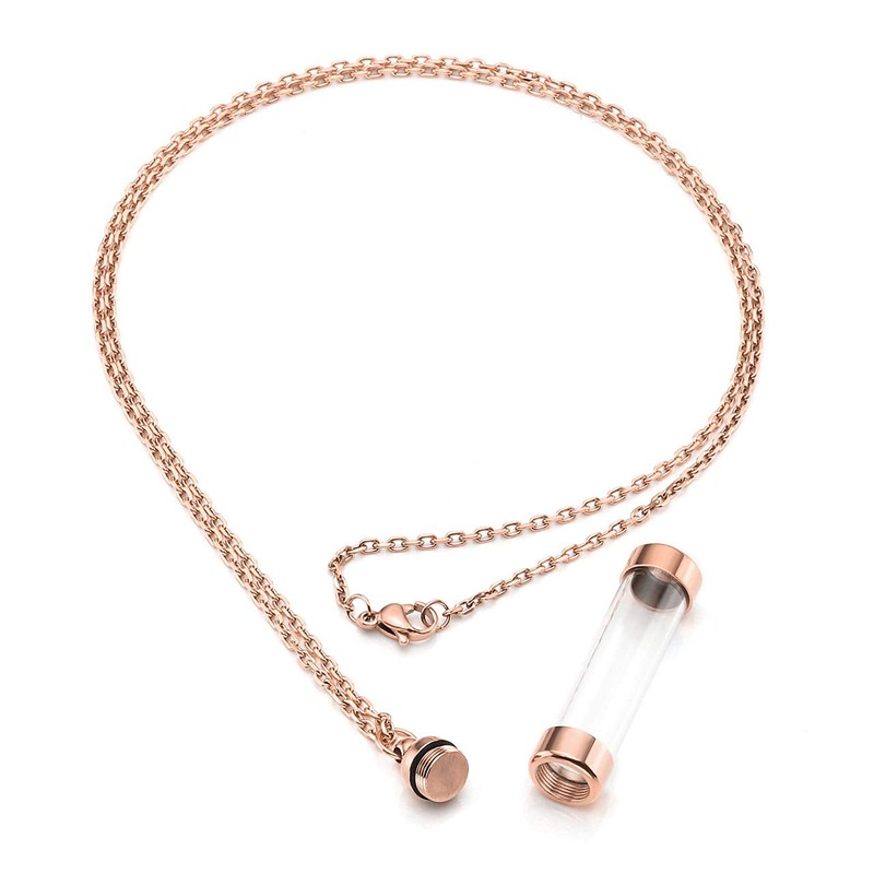 JSDDE Jewellery Set of 2 Memorial Pendant Necklaces with Locket