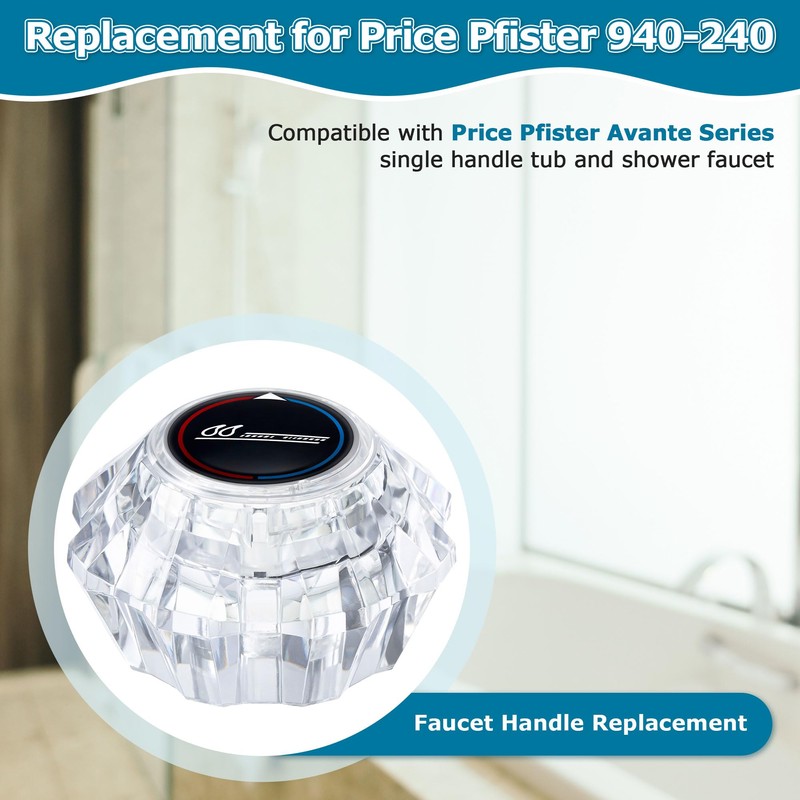 Dreyoo Shower Faucet Handle Replacement for 940-240, Shower Faucet Handle