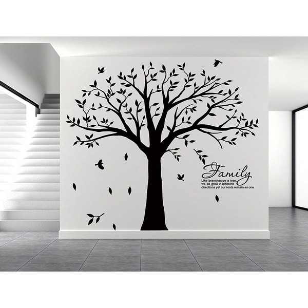 LSKOO Large Family Tree Wall Decal with Family Llike Branches