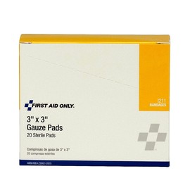 First Aid Only I211 Gauze Dressing Pads 3-Inch x 3-Inch 10/Box