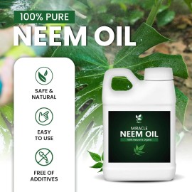 Yield RX Pure Cold-Pressed Neem Oil for Indoor & Outdoor Plants and Vegetables - 32oz