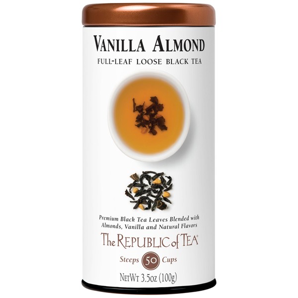 The Republic of Tea Vanilla Almond Full-Leaf Loose Black Tea