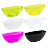 Plastic clear transparent ovale flowerpot COUBI 36 cm with raised