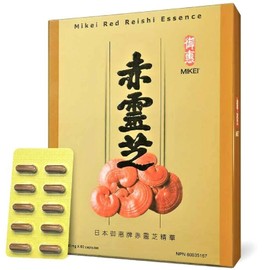 Mikei Red Reishi Essence 60 Capsules Extract Powder 250mg Exp : 07/2026