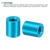 PATIKIL 6pcs M3 Metal Threaded Standoff Spacer Nuts, Round Aluminum