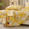 Gogreen 100% Cotton Sheet Set Full Size, Yellow Floral, 4PC