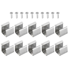 MACHSWON LED Strip Light Clips 40Pcs Mounting Bracket Fixing Clips Stainless Steel Clamp Holders with Screws for 8mm-11mm Neon RGB Light Cable Ribbon