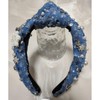 SHESRA Christmas Hair Bands Denim Fabric Rhinestones Pearl Snowflake Headband