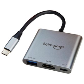 eqimaimai usbc to hdmi Adapter，usbc to USB Adapter，Powered USB hub，USB c Adapter Multiport USB C Digital AV Converter with 4k hdmi Adapter+USB hub for Laptop/MacBook (HD 4K@30HZ)