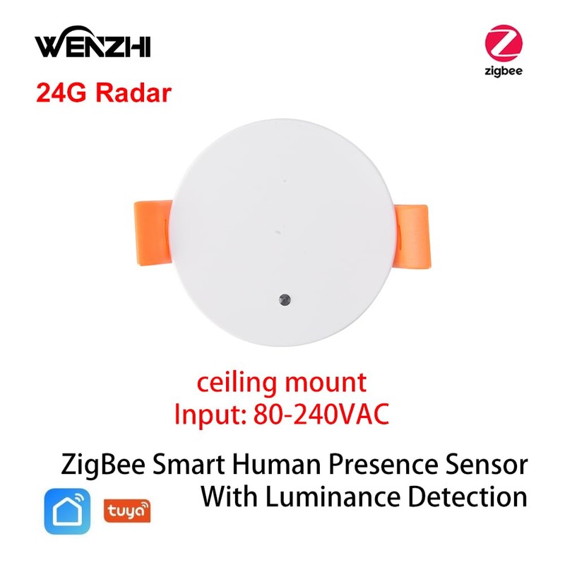 Presence Sensor, WenzhiIoT Zigbee 24GHz Radar MmWave Presence Sensor Body
