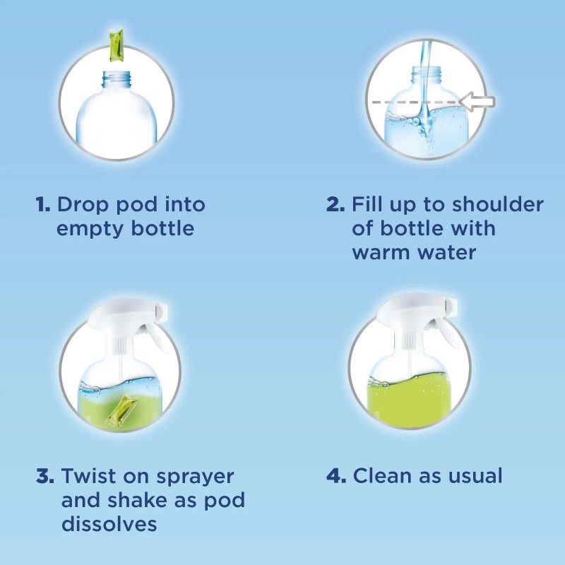 Windex Dissolve Pods Multisurface Cleaner Starter Kit & Refill 3