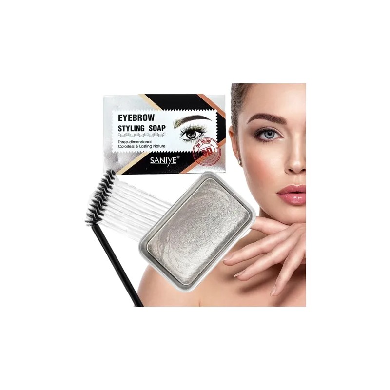 2 Pz Cera Cejas Jabon Fijador Traslucido Eyebrow Organica