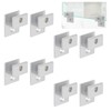 UFURMATE h-Shape Glass Clamp - 8 Pcs Silver Aluminum Clips