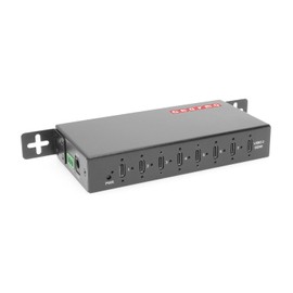 Gearmo 7 Port USB-C Hub - USB 3.2 Gen 2, 10Gbps, Secure Screw-Locking Ports, ESD Protection, Surface & DIN Mount