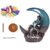 Textiluxe Moon Backflow Incense Burner, Waterfall Incense Burner, with 100
