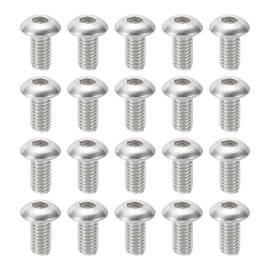 PATIKIL #10-32x3/8" Button Head Socket Cap Screws, 20 Pcs 304 Stainless Steel 18-8 Socket Cap Screw Bolts Allen Hex Drive Full Thread Fine Thread UNF