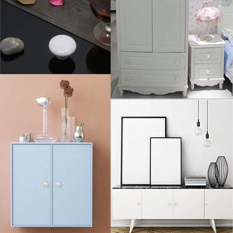 OctinPris 10pack White Kitchen Cabinet Knobs White Closet Door Knob