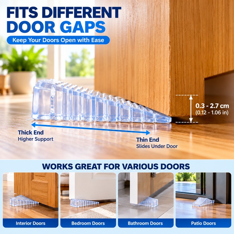 2 Pcs Non-Slip Door Stopper for Home & Office –