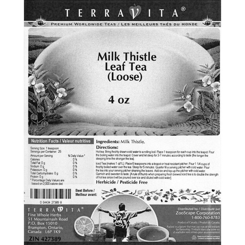 Milk Thistle Herb Tea (Loose) (4 oz, ZIN: 427389)