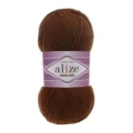 55 % algodón, 45 % acrílico, algodón Alize, hilo dorado, 1 madeja/bola, 100 gr 360 yardas (690 - cobre oscuro)