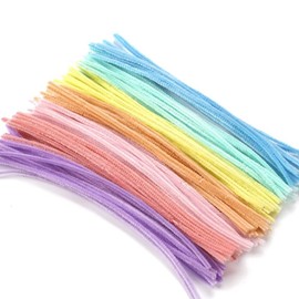 100 PCS Pipe Cleaners Craft Supplies Multi-Color Chenille Stems for Art and Craft Projects Creative DIY Decorations (02)