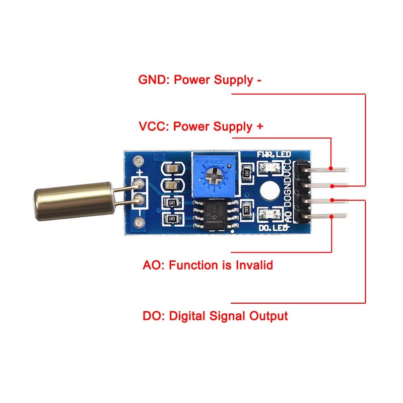 uxcell Angle Sensor Module SW-520D Golden Ball Switch Tilt Sensor
