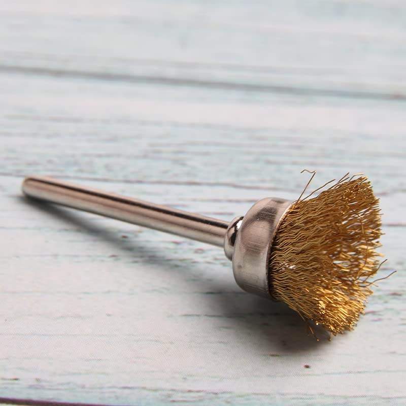 Acxico 9 Pcs Copper Wire Brushes Metal Brush Rust Removing