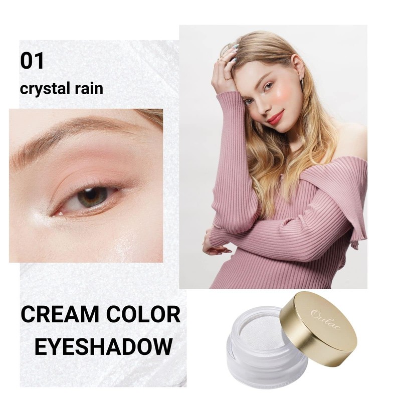 Oulac Shimmer White Cream Eyeshadow-Eyeshadow Prime| as Highlighter Waterproof &