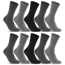 10 Pairs of Comfort Socks without Elastic and without Seams, for Men and Women, Cotton Comfort Cuff