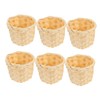Mipcase 6pcs Handheld Bamboo Basket Miniature Woven Sundries Organizer for