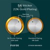 PAVOI Italian Solid 925 Sterling Silver, 22K Gold Plated Snake