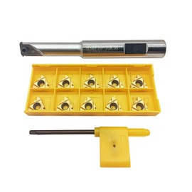 GBJ 5/8" HSMT16-16K16 Right Hand Internal Threading Boring Bar Tool Holder with10pcs 16lR AG60 Carbide Internal Threading Inserts Stainless Steel and Steel Cutting Tools