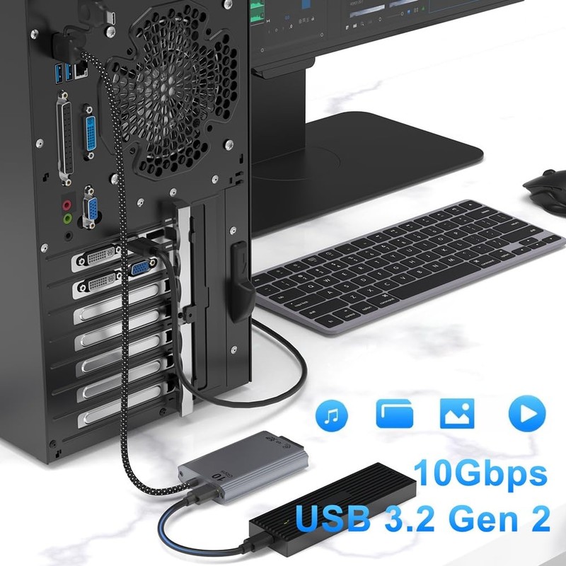 Comphic CFexpress Type B and SD Dual-Slot Memory Card Reader,