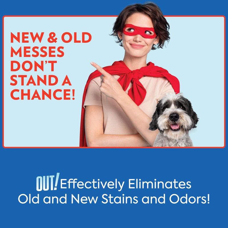 OUT! PetCare Pet Odor & Stain Remover Spray, Carpet &