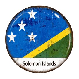 Solomon Islands Refrigerator Home Decor Wall Art Stickers National Country Flags Sailor Sailing Reusable Wall Decal for Playroom Bumper Bottles Notebook Vinyl 28in