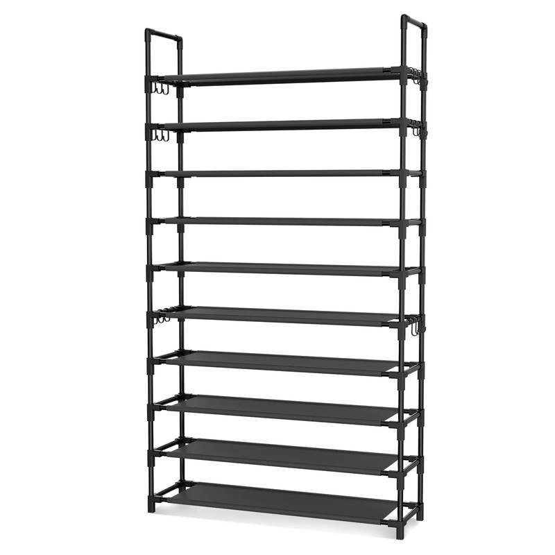 LANTEFUL Tall Shoe Rack 10 Tier Shoe Organizer Large Shoe