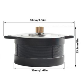BCZAMD 3D Ptrinter Accessories - Neptune4 Pro 4 Plus Max Extruder Part - Hot End Stepper Motor: 10 Teeth Gear with Connection Cable 2 Phases 1A 1.8 Degree Direct Drop in Replacement