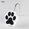 Sunlit Cute Paw Print Decorative Shower Curtain Hooks for Dog