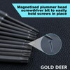 GOLD DEER 11PCS Torx Head Screwdriver Bit Set with Transparent
