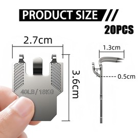 20pcs Picture Hangers Heavy Duty for Plasterboard,No Nails Required Hanging Claw, Holds 40lb/18 kg, Damage-Free Picture Hanging Wall Hooks for Frames, Mirrors,Artwork