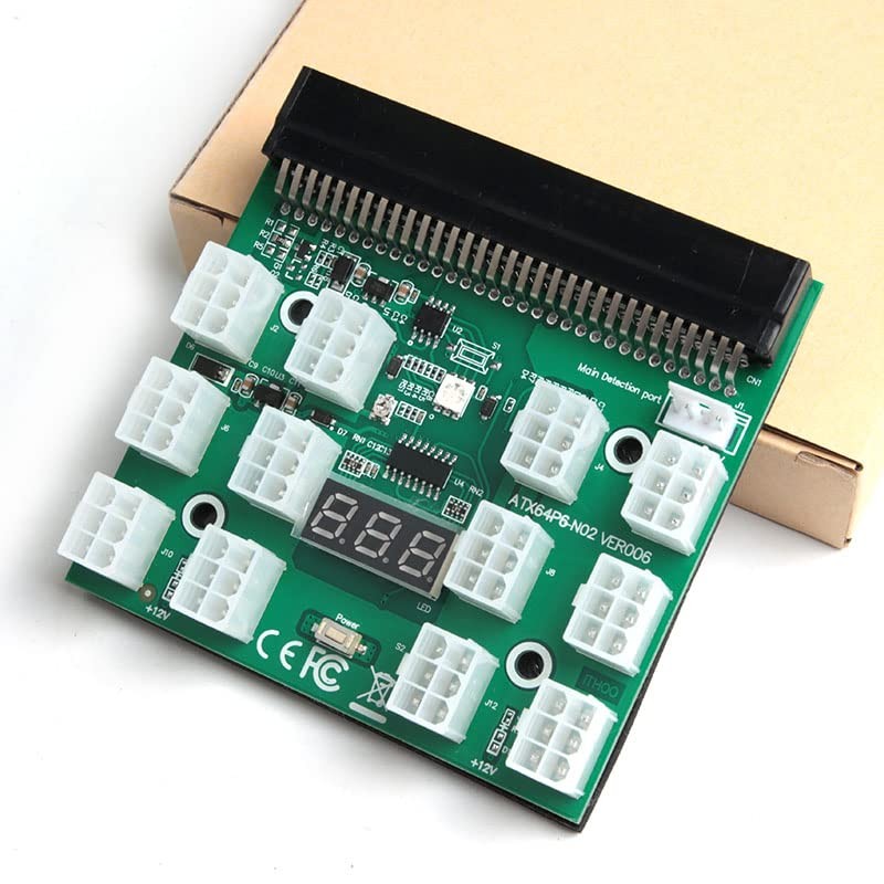 Acxico 1Pcs 6PIN 1200W Server Power Supply Breakout Board for