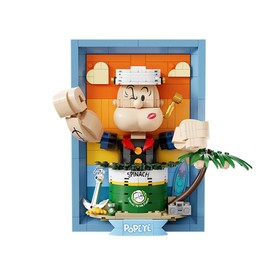 PANTASY Popeye 3D Art - Bold and Dynamic Standout Display Building Blocks Set Construct, Create, Play Building Kit for Adults Home and Office