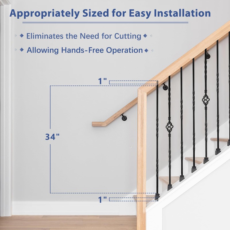 Gyykzz 9 Pack Iron Stair Balusters, 36" Balusters for Staircase