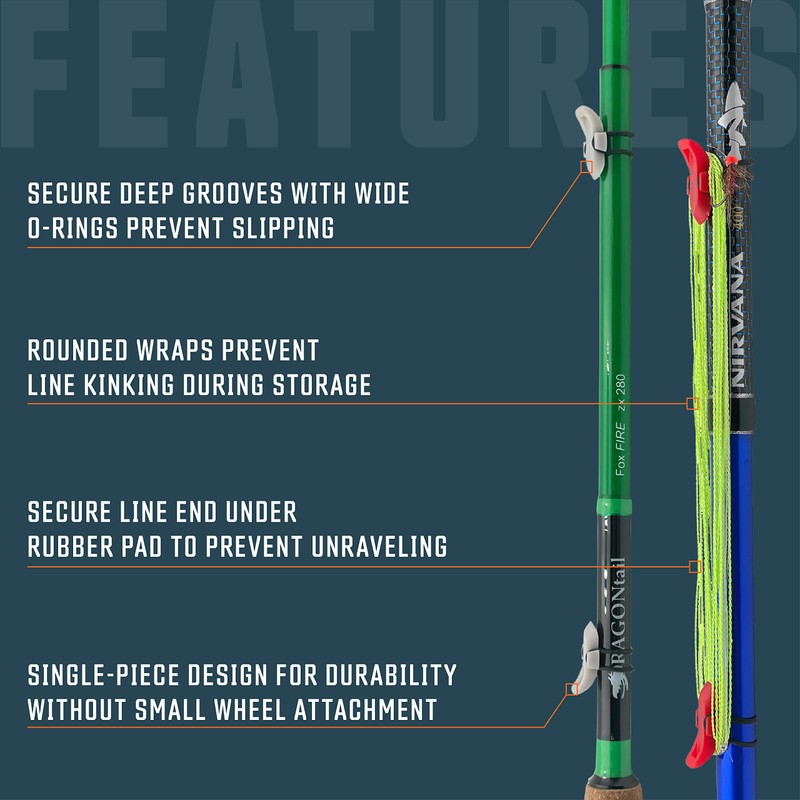 DRAGONtail Ultimate Tenkara Line Keepers (6 Pack) (Red)