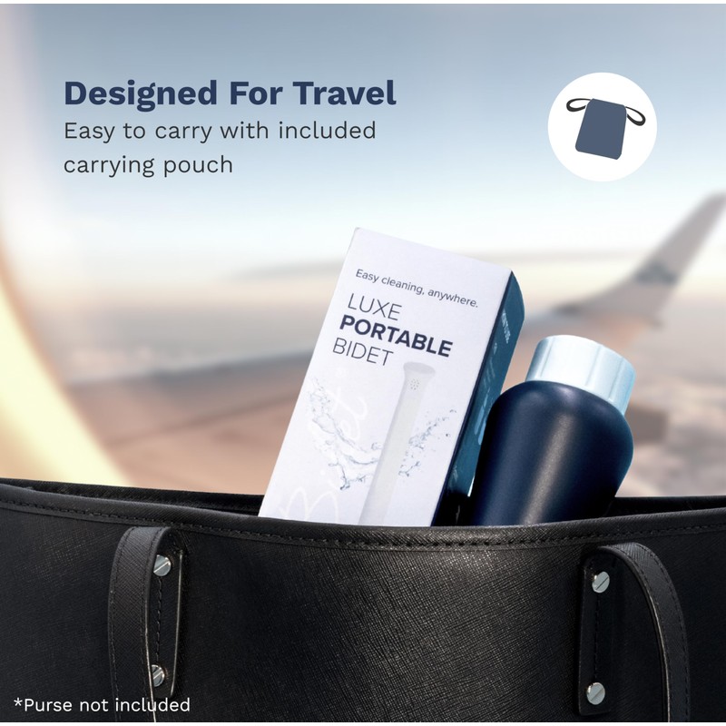 LUXE Bidet Portable Travel Bidet - 450-mL Capacity, Non-Slip, Ergonomic