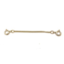 ANTOMUS® HEAVY DUTY 18K YELLOW GOLD VERMEIL STERLING SILVER CURB 2.5 INCH SAFETY CHAIN