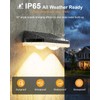 20 Pack Solar Fence Lights Outdoor ,Warm White + RGB