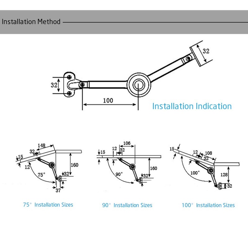 STARVAST 2 Pack Lid Support Hinge with Soft Close, Adjustable