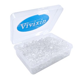 Vivixin 600pcs Earring Backs, Earring Backings, Safety Back Pads Backstops Stopper, Clear Rubber Plum Flower Shape Plastic Secure Kit