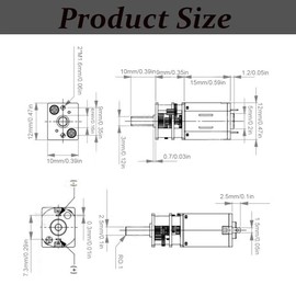 Mini Gear Motor, N20 DC 12V 300RPM Reduction Motor Mini Delay Gear Motor Micro Motor for Robot Smart Car 3D Printing